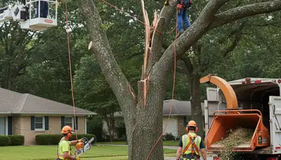 Charleston, SC arborists clearing storm-damaged trees for emergency tree service