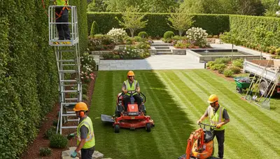 Charleston, SC tree service crew providing landscaping maintenance for coastal properties