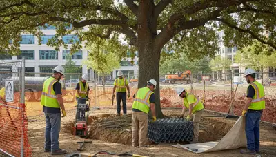 Charleston SC arborist protecting tree roots with root care service