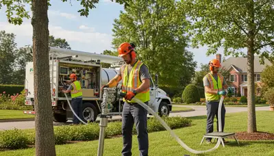 Tree fertilizing service for coastal trees in Charleston, SC with nutrient application equipment