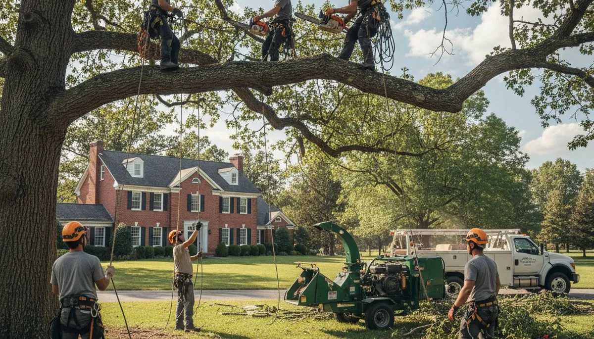 Tree service crew in Charleston, SC providing professional tree removal and trimming services