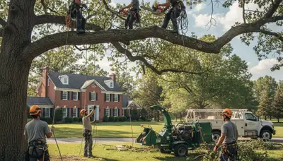 Tree service crew in Charleston, SC providing professional tree removal and trimming services