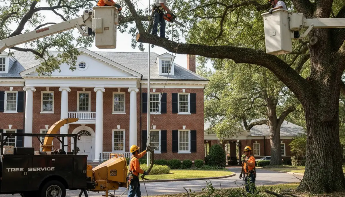 Tree service crew in Charleston, SC providing professional tree removal and trimming services
