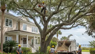 Tree service crew in Charleston, SC providing professional tree trimming and removal services