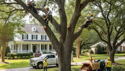 Charleston, SC tree service crew providing professional tree care and removal for local properties