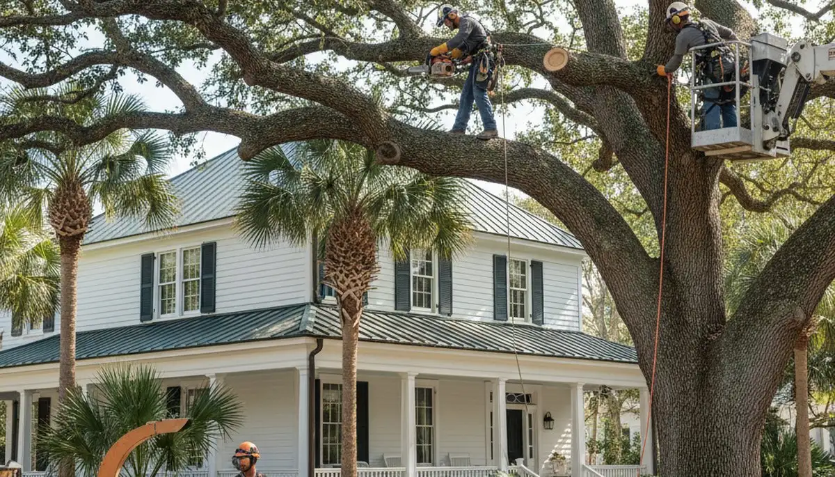 Charleston, SC tree service crew providing professional tree trimming and removal services