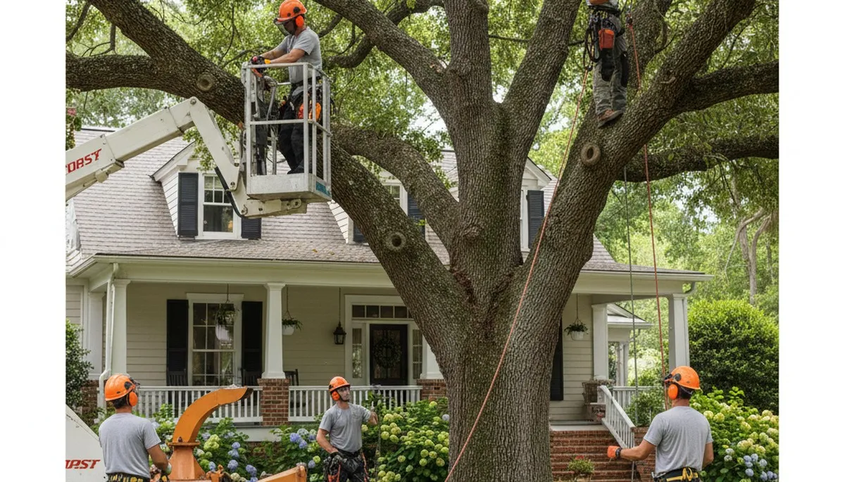 Charleston, SC tree service crew providing professional tree trimming and removal for local properties