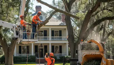 Tree service crew in Charleston, SC providing professional tree trimming and removal services
