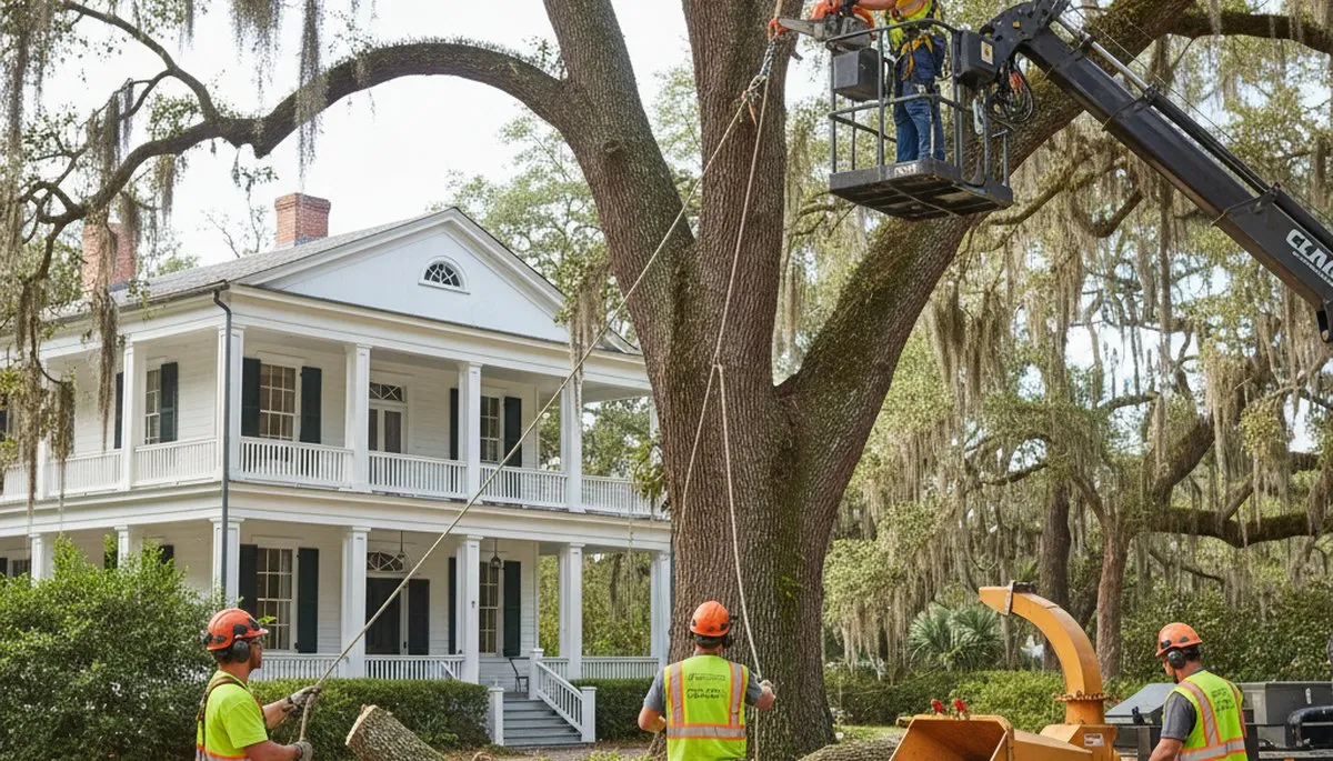 Tree service crew in Charleston, SC providing professional tree trimming and removal services