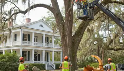 Tree service crew in Charleston, SC providing professional tree trimming and removal services